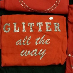 Glitter all the Way Christmas tee.